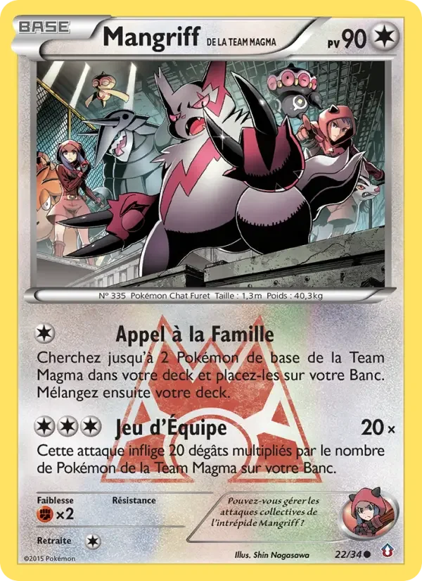Carte Mangriff de la Team Magma