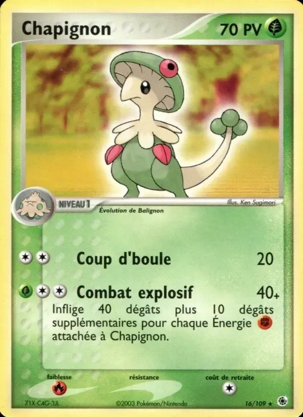 Carte Pokémon Chapignon — Rubis & Saphir