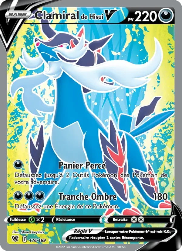 Carte Pokémon Clamiral de Hisui V — Astres Radieux