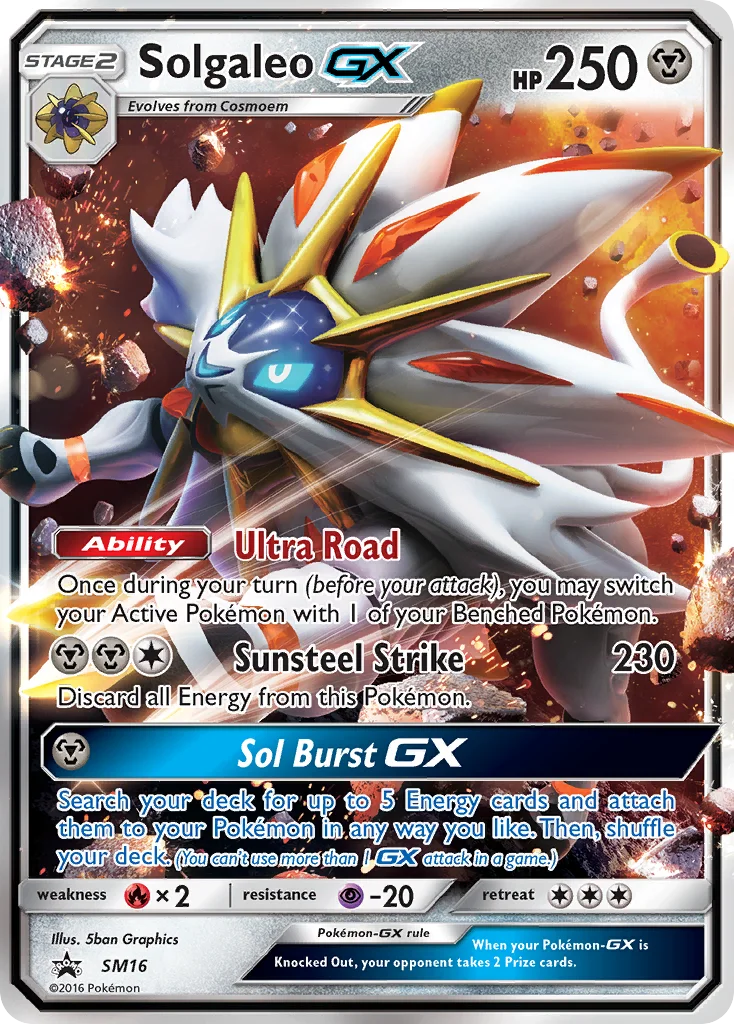 Carte Pokémon Solgaleo GX — Promos Soleil et Lune