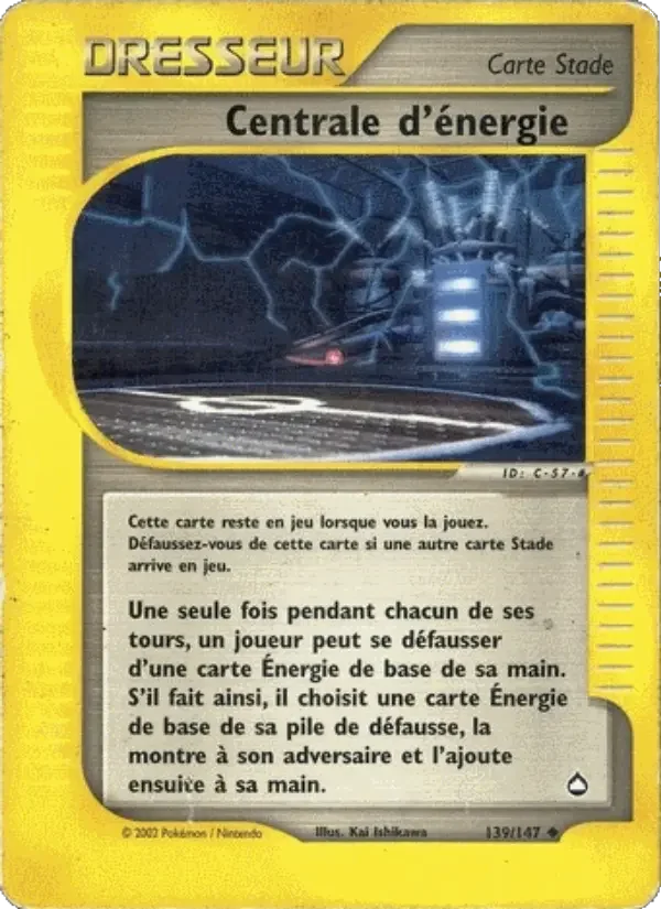 Carte Pokémon Centrale d'énergie — Aquapolis