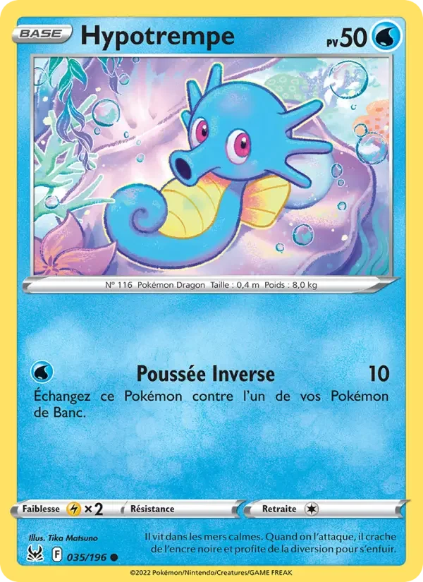 Carte Pokémon Hypotrempe — Origine Perdue