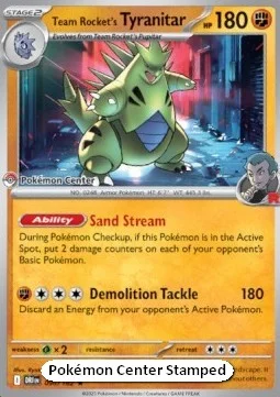 Carte Tyranocif de la Team Rocket