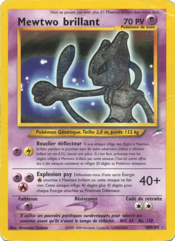 Carte Mewtwo brillant