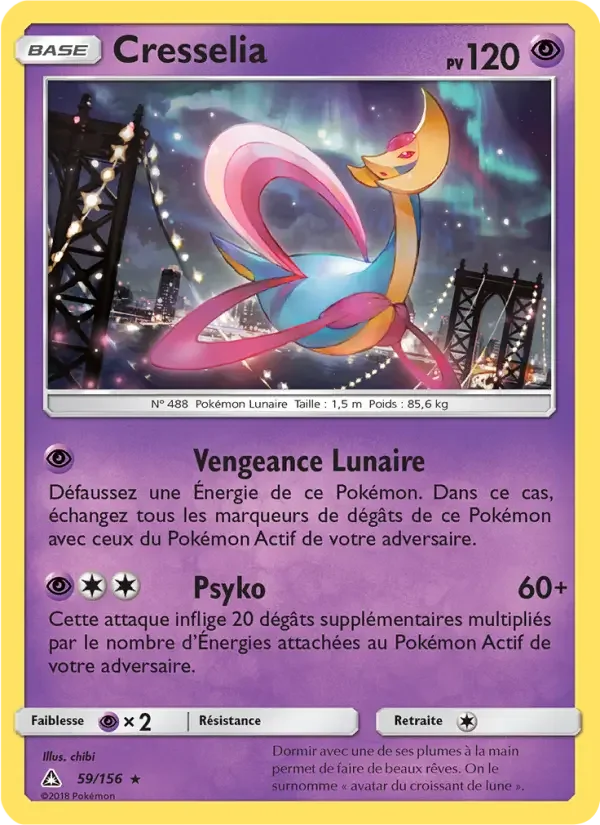 Carte Pokémon Cresselia — Ultra-Prisme
