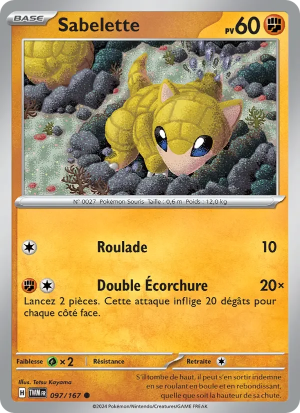Carte Pokémon Sabelette — Mascarade Crépusculaire