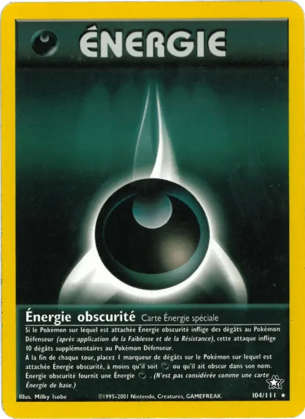Carte Énergie obscurité