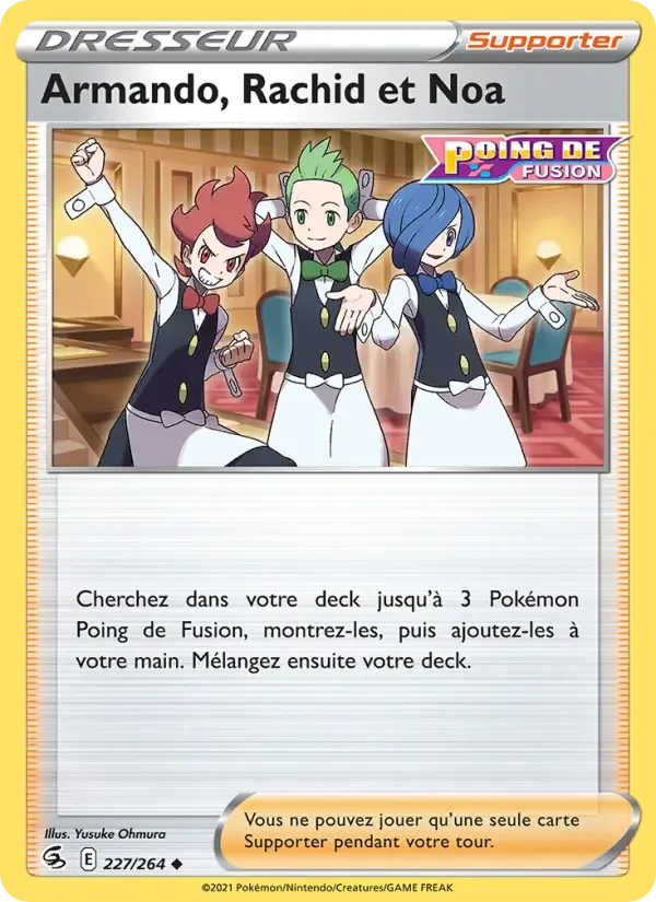 Carte Pokémon Armando, Rachid et Noa — Poing de Fusion