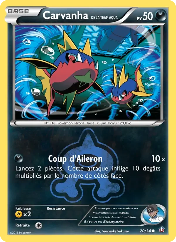 Carte Carvanha de la Team Aqua
