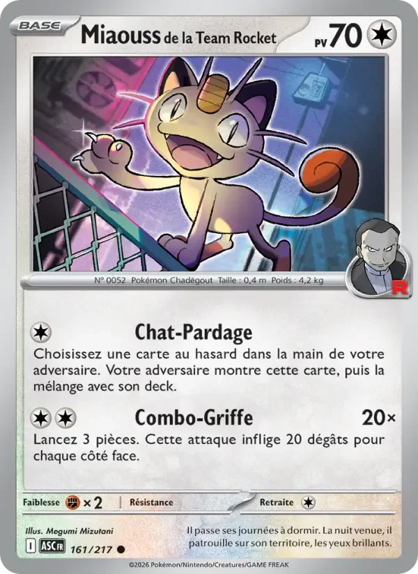 Carte Miaouss de la Team Rocket