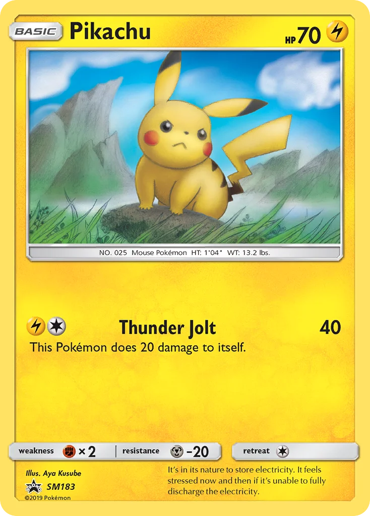 Carte Pokémon Pikachu — Promos Soleil et Lune