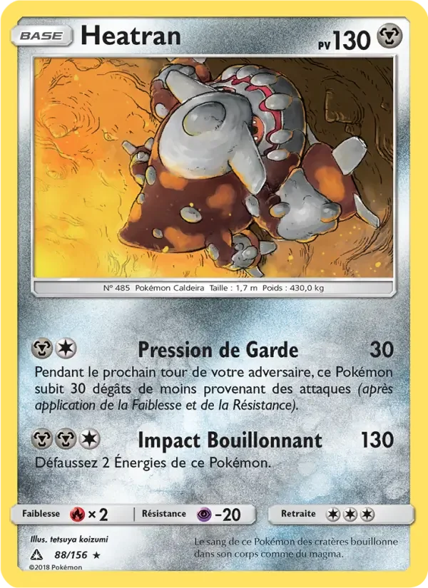 Carte Pokémon Heatran — Ultra-Prisme