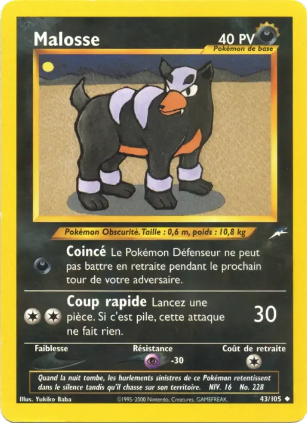 Carte Pokémon Malosse — Neo Destiny