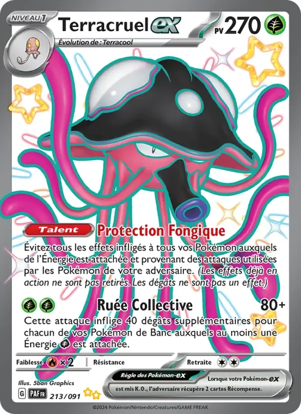 Carte Pokémon Terracruel-ex — Destinées de Paldea