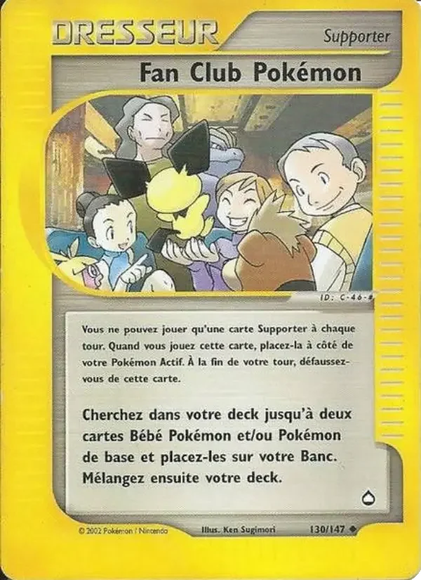 Carte Pokémon Fan Club Pokémon — Aquapolis