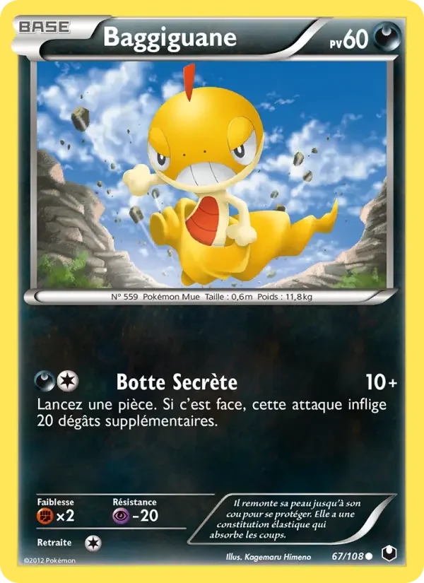 Carte Pokémon Baggiguane — Explorateurs Obscurs