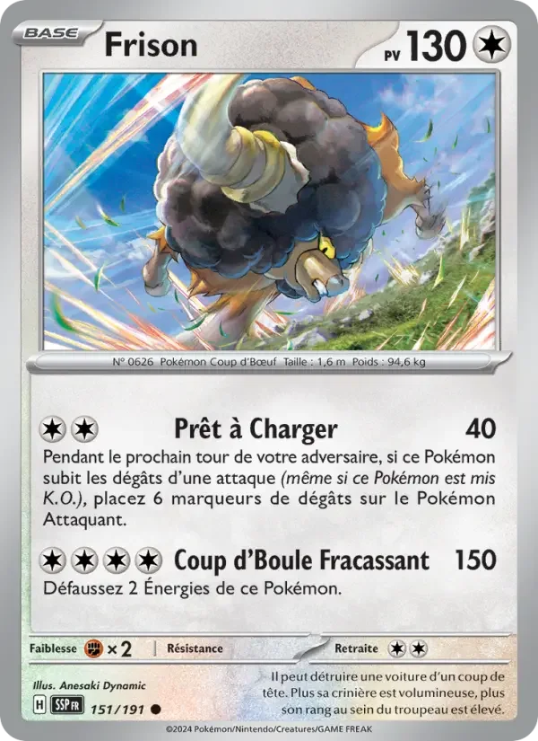 Carte Pokémon Frison — Étincelles Déferlantes