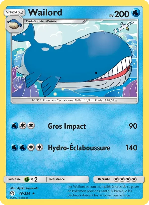 Carte Pokémon Wailord — Éclipse Cosmique