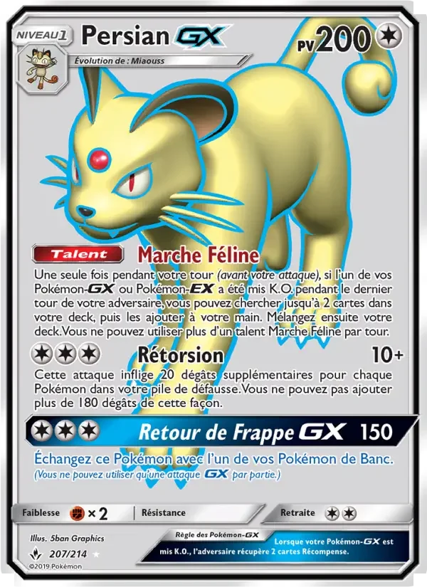 Carte Pokémon Persian GX — Alliance Infaillible