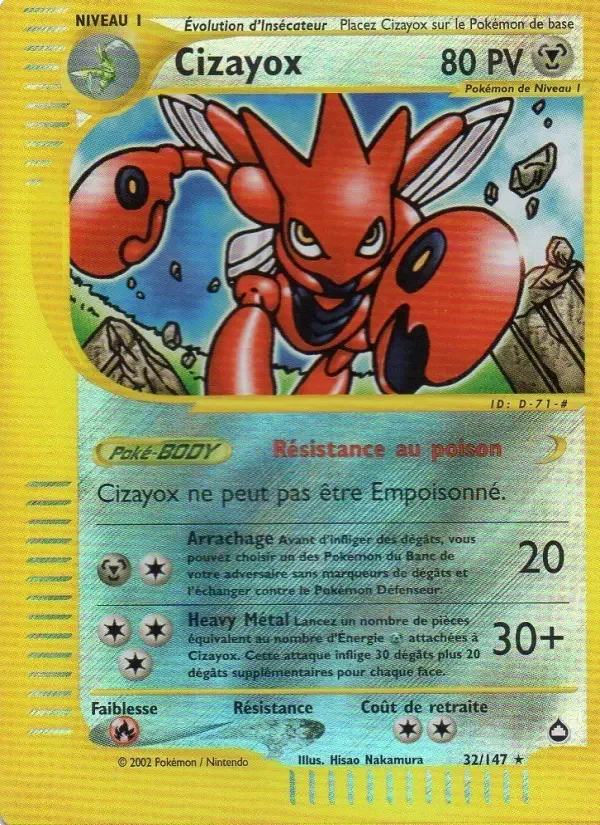 Carte Pokémon Cizayox — Aquapolis