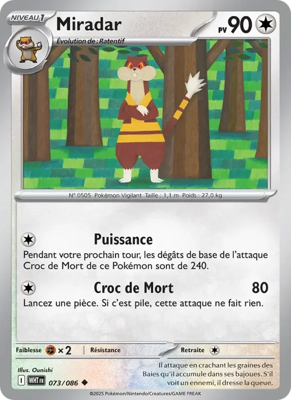 Carte Pokémon Miradar — Flamme Blanche