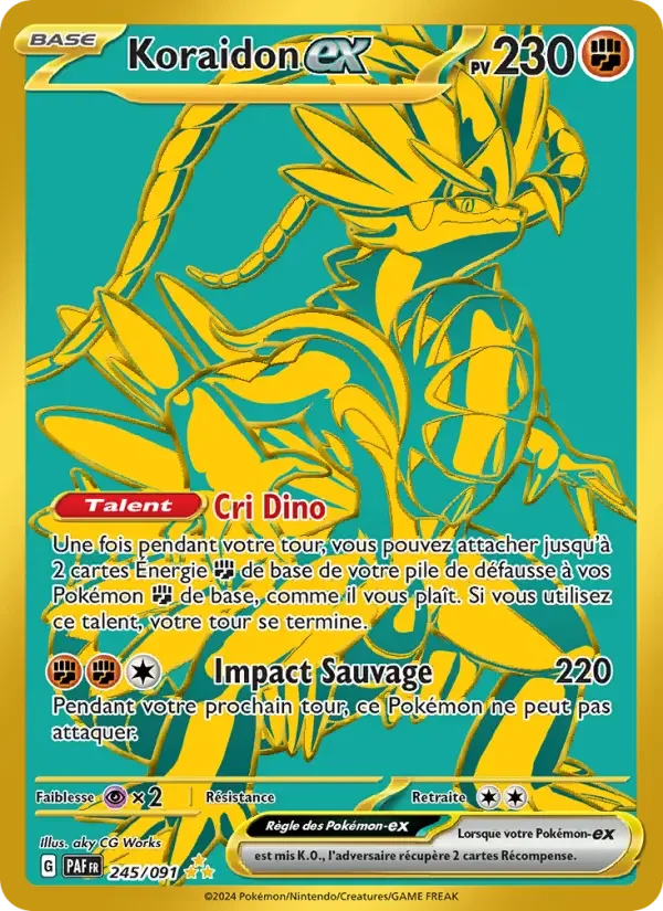 Carte Pokémon Koraidon-ex — Destinées de Paldea