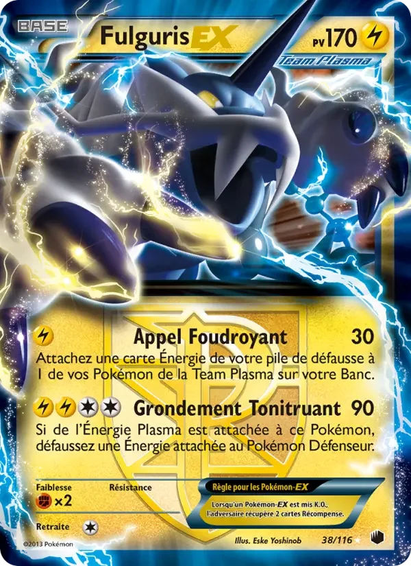 Carte Pokémon Fulguris-EX — Glaciation Plasma