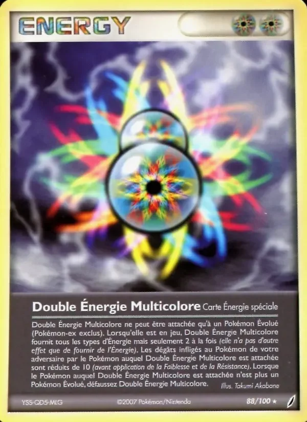 Carte Pokémon Double Énergie Multicolore — Gardiens de Cristal