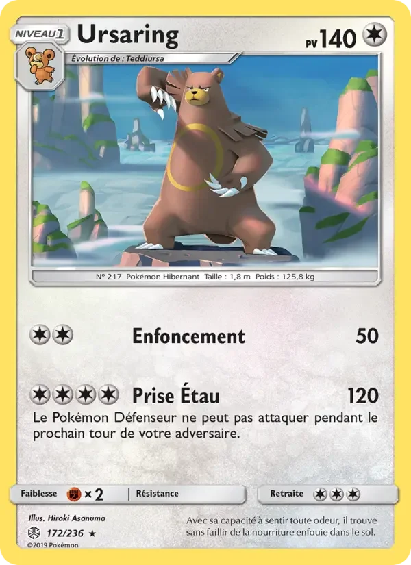 Carte Pokémon Ursaring — Éclipse Cosmique
