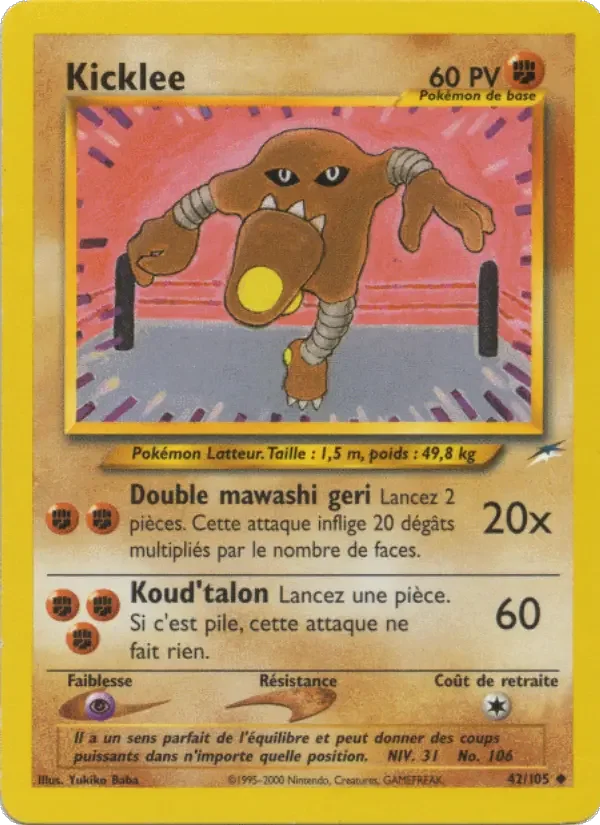 Carte Pokémon Kicklee — Neo Destiny