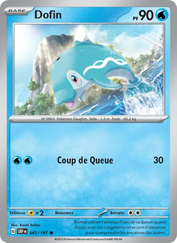 Carte Pokémon Dofin — Flammes Obsidiennes