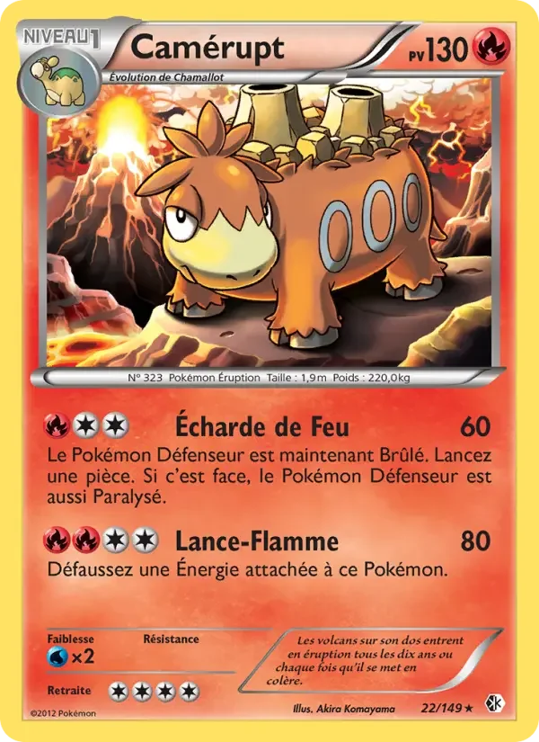 Carte Pokémon Camérupt — Frontières Franchies