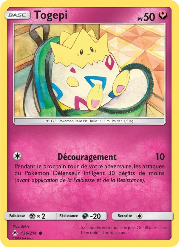 Carte Pokémon Togepi — Alliance Infaillible