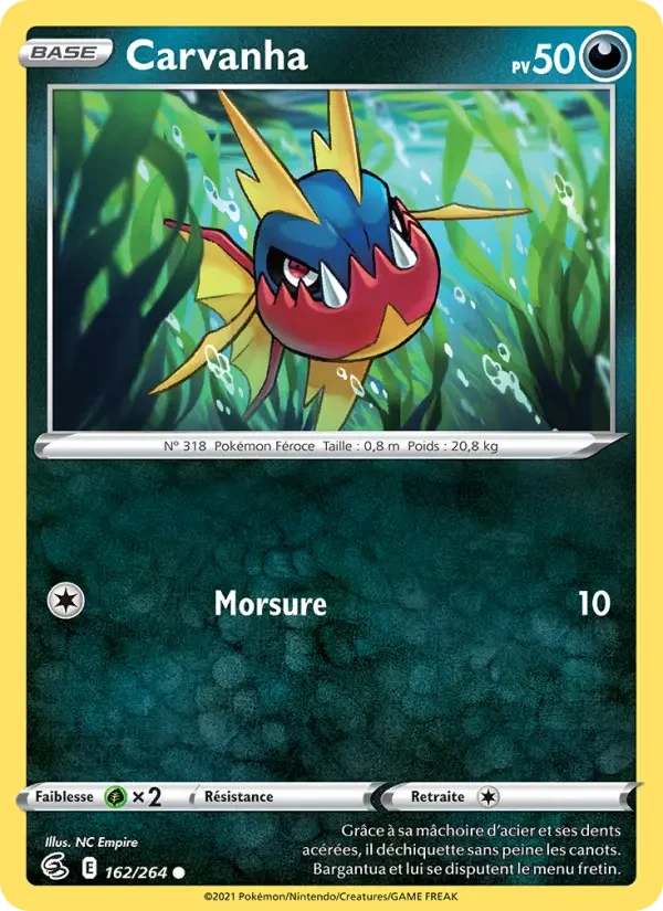 Carte Pokémon Carvanha — Poing de Fusion