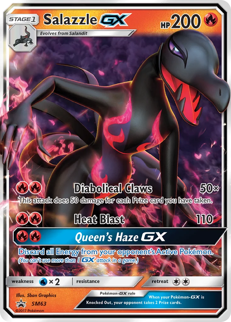 Carte Pokémon Salazzle GX — Promos Soleil et Lune