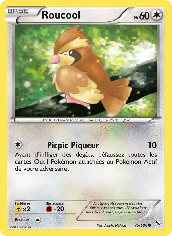 Carte Pokémon Roucool — Étincelles