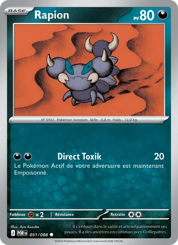 Carte Pokémon Rapion — Équilibre Parfait