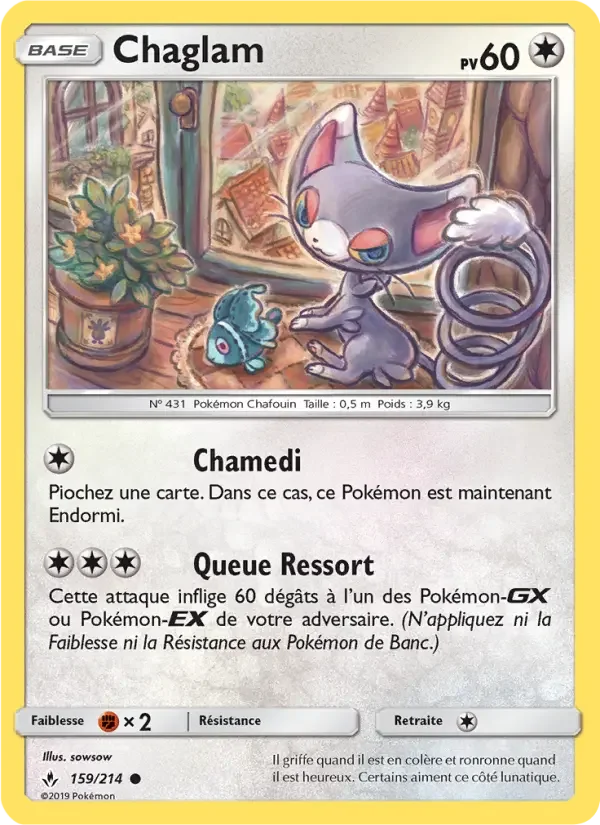 Carte Pokémon Chaglam — Alliance Infaillible