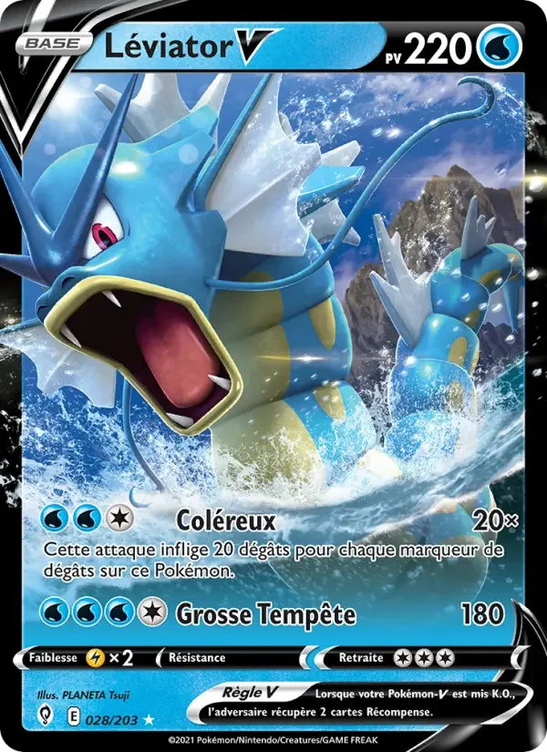 Carte Pokémon Léviator V — Évolution Céleste