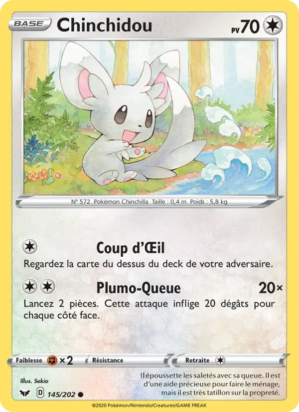 Carte Pokémon Chinchidou — Épée et Bouclier