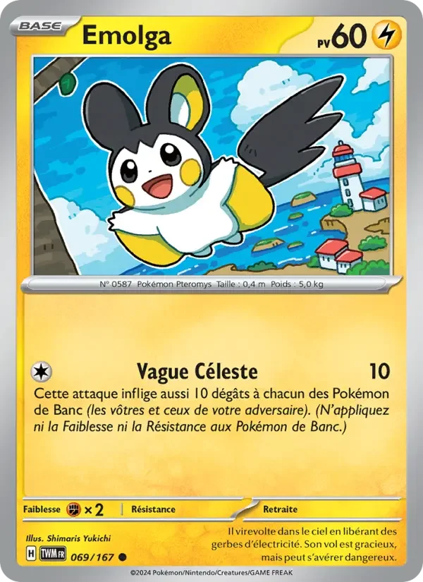 Carte Pokémon Emolga — Mascarade Crépusculaire