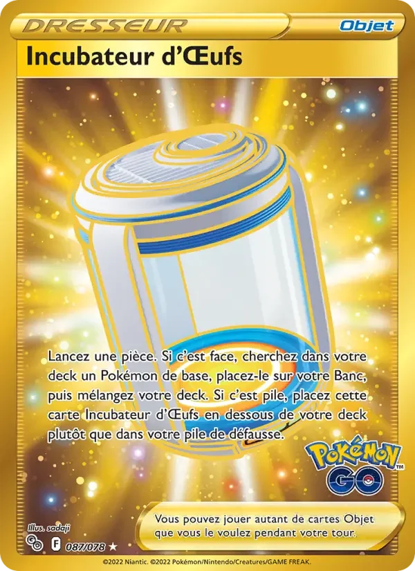 Carte Pokémon Incubateur d'Œufs — Pokémon GO