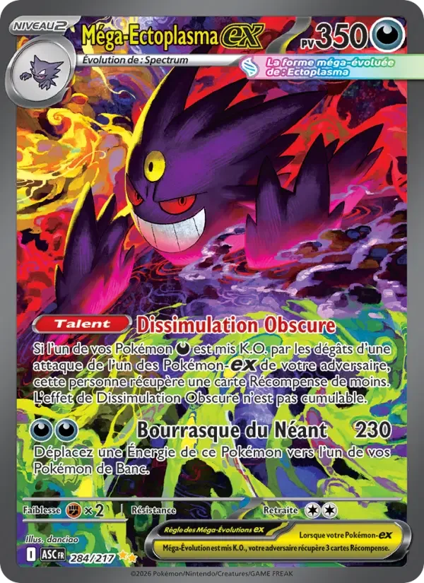 Carte Pokémon Méga-Ectoplasma-ex — Héros Transcendants