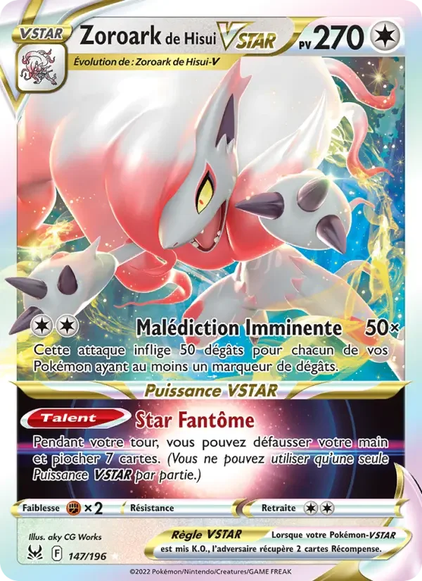 Carte Pokémon Zoroark de Hisui VSTAR — Origine Perdue