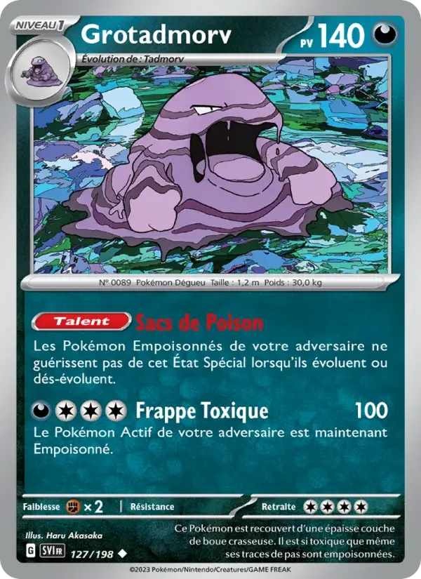 Carte Pokémon Grotadmorv — Écarlate et Violet