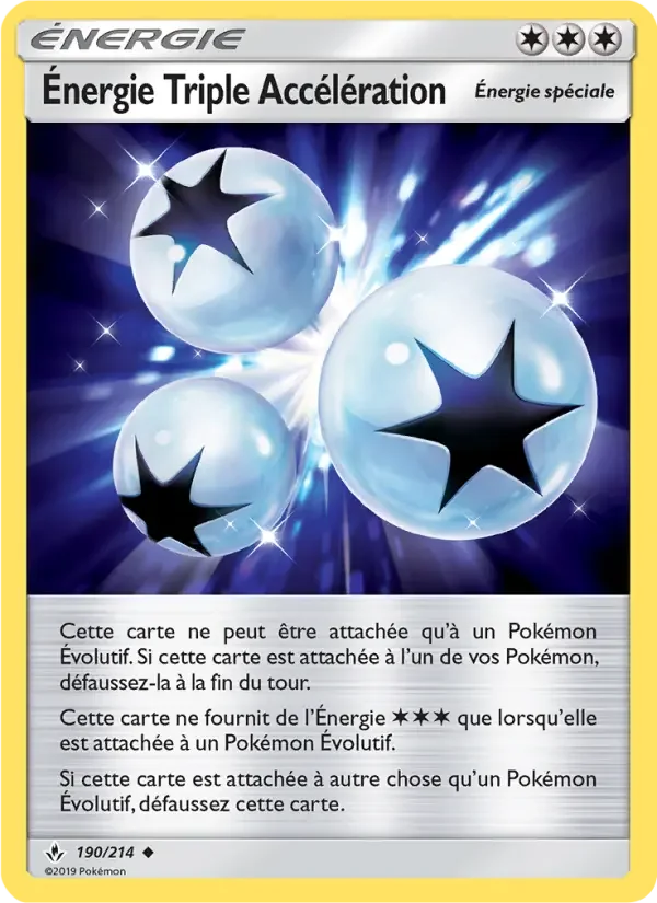 Carte Pokémon Énergie Triple Accélération — Alliance Infaillible