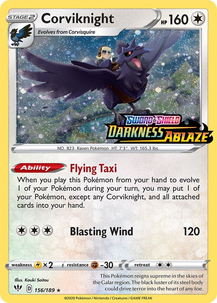 Carte Pokémon Corvaillus — Ténèbres Embrasées