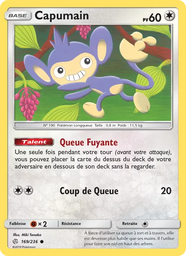 Carte Pokémon Capumain — Éclipse Cosmique