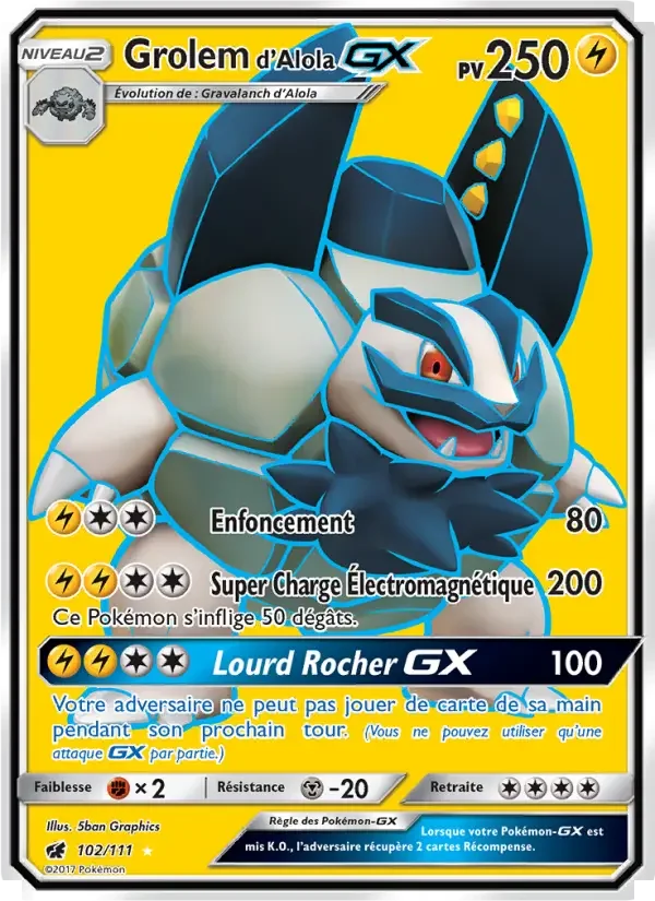 Carte Grolem d’Alola GX