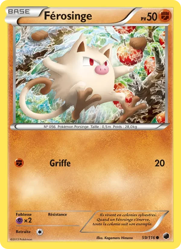 Carte Pokémon Férosinge — Glaciation Plasma
